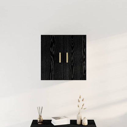 Wandschrank Schwarz Eichen-Optik 60 x 30 x 60 cm Holzwerkstoff