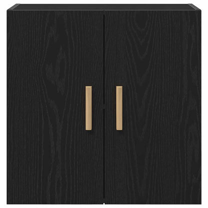 Wandschrank Schwarz Eichen-Optik 60 x 30 x 60 cm Holzwerkstoff