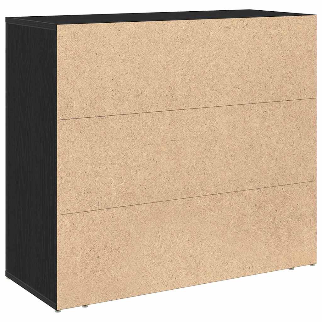 Sideboard Schwarze Eiche 80 x 33 x 70 cm Holzwerkstoff