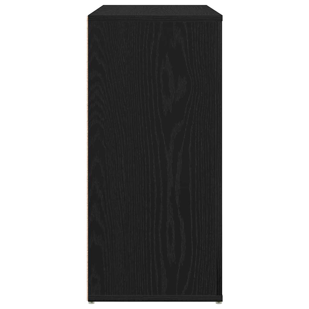 Sideboard Schwarze Eiche 80 x 33 x 70 cm Holzwerkstoff