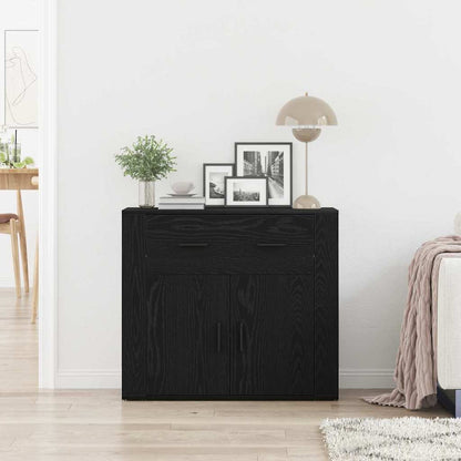 Sideboard Schwarze Eiche 80 x 33 x 70 cm Holzwerkstoff