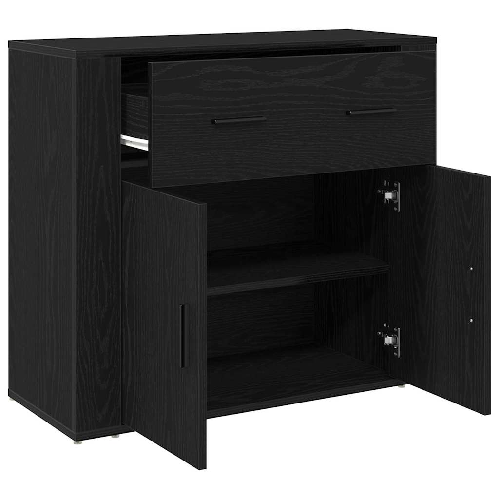 Sideboard Schwarze Eiche 80 x 33 x 70 cm Holzwerkstoff