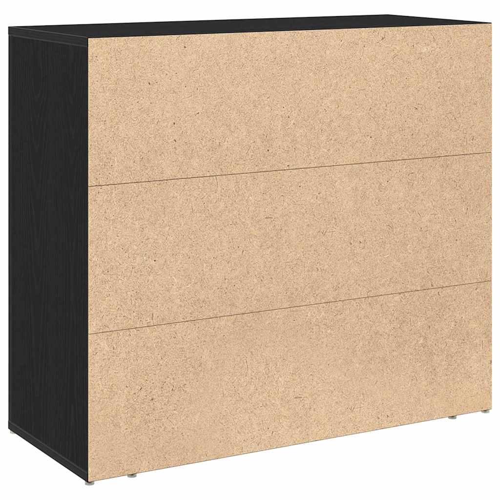 Sideboard Schwarze Eiche 80 x 33 x 70 cm Holzwerkstoff