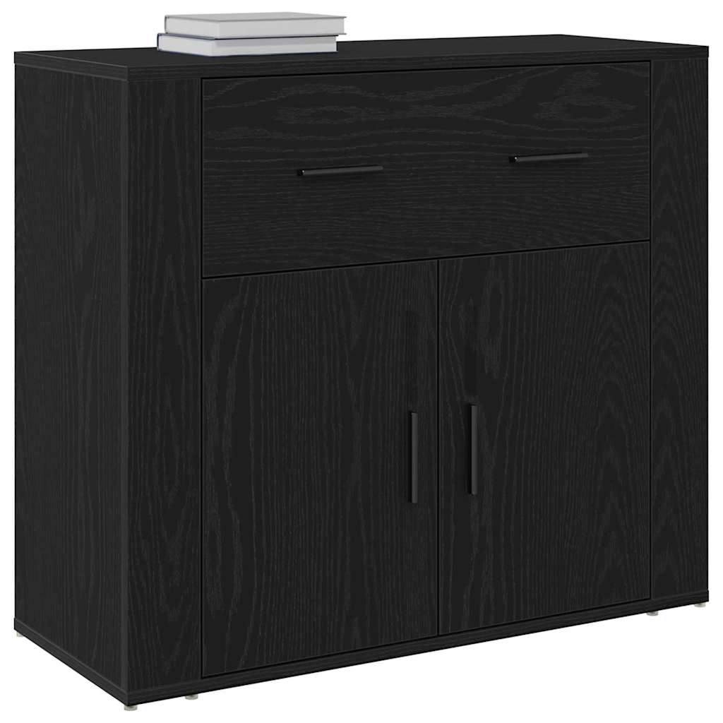 Sideboard Schwarze Eiche 80 x 33 x 70 cm Holzwerkstoff