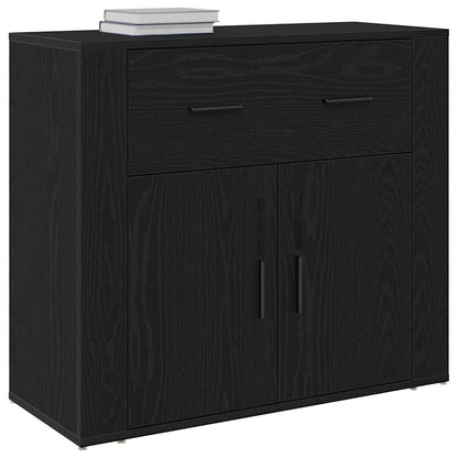 Sideboard Schwarze Eiche 80 x 33 x 70 cm Holzwerkstoff
