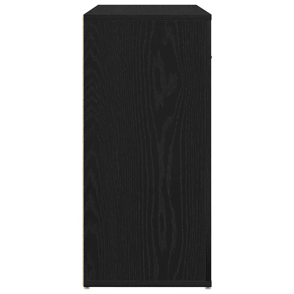 Sideboard Schwarze Eiche 80 x 33 x 70 cm Holzwerkstoff