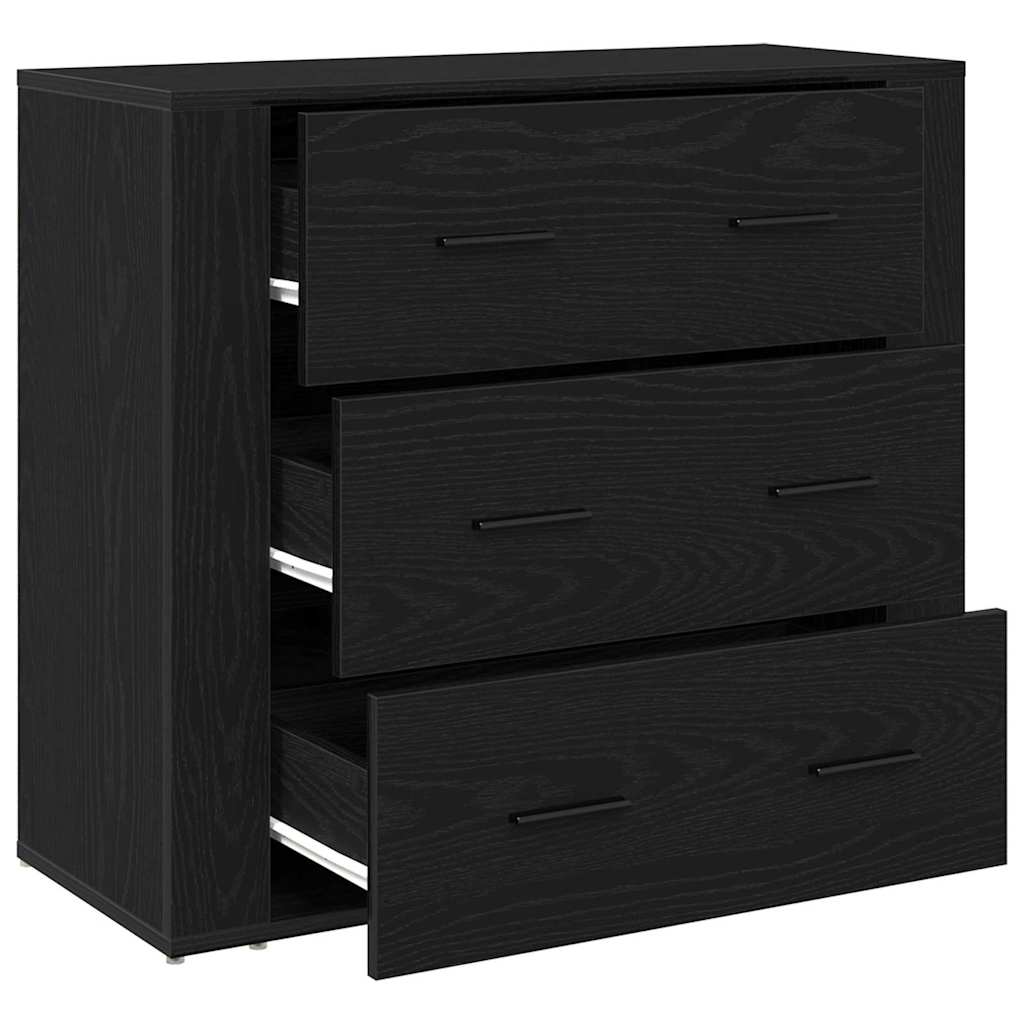 Schwarzes Eichen-Sideboard Schwarze Eiche 80 x 33 x 70 cm