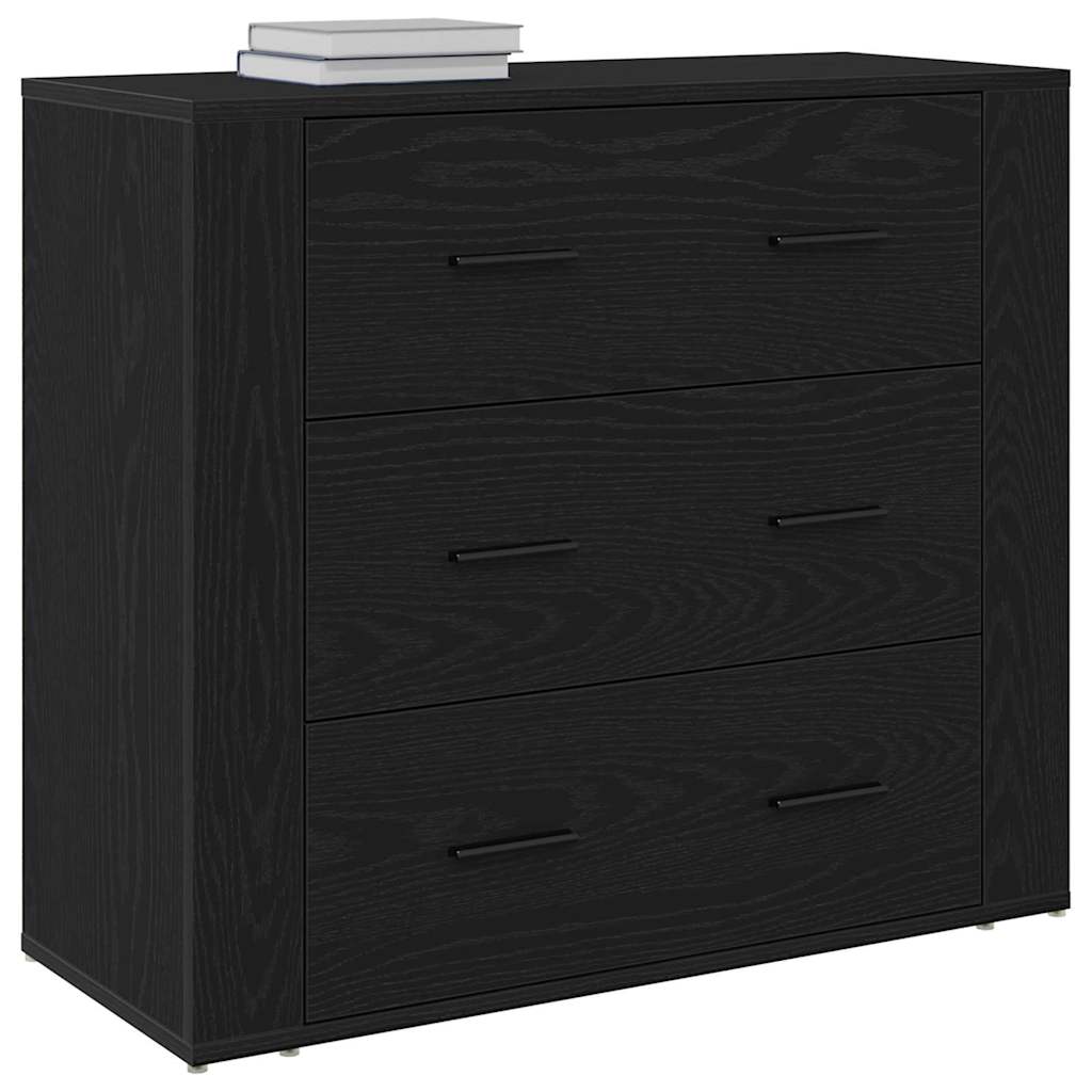 Schwarzes Eichen-Sideboard Schwarze Eiche 80 x 33 x 70 cm