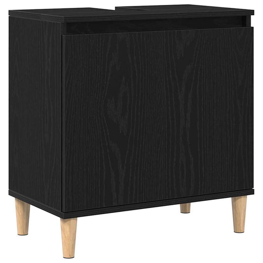 Waschbeckenunterschrank Schwarze Eiche 58x33x60 cm Holzwerkstoff