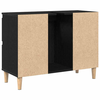 Spülenschrank Schwarze Eiche 80 x 33 x 60 cm Holzwerkstoff