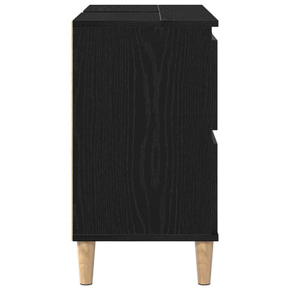 Spülenschrank Schwarze Eiche 80 x 33 x 60 cm Holzwerkstoff