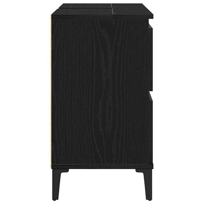 Spülenschrank Schwarze Eiche 80 x 33 x 60 cm Holzwerkstoff