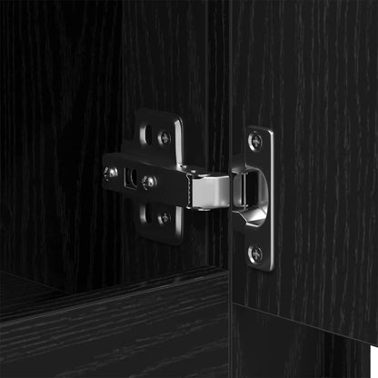 Sideboard Schwarz Eichen-Optik 102 x 35 x 55 cm Holzwerkstoff