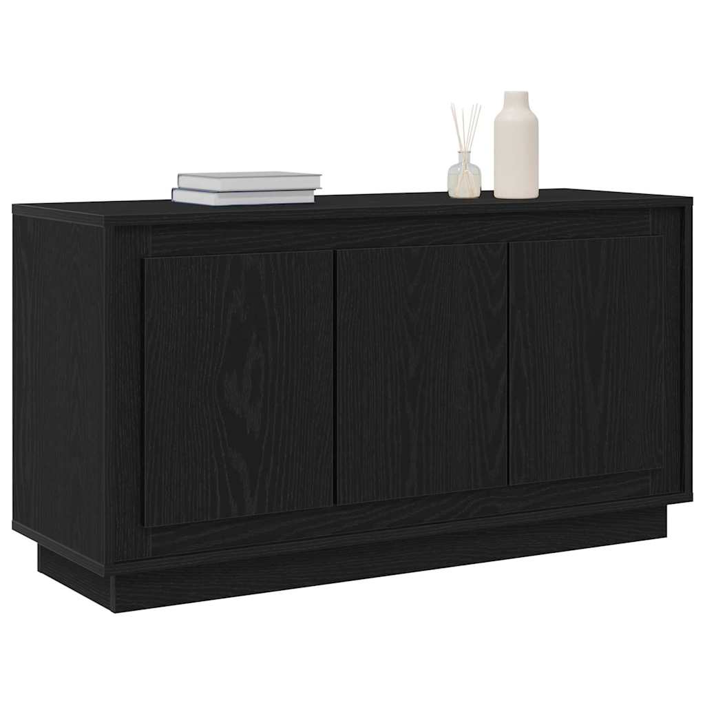 Sideboard Schwarz Eichen-Optik 102 x 35 x 55 cm Holzwerkstoff
