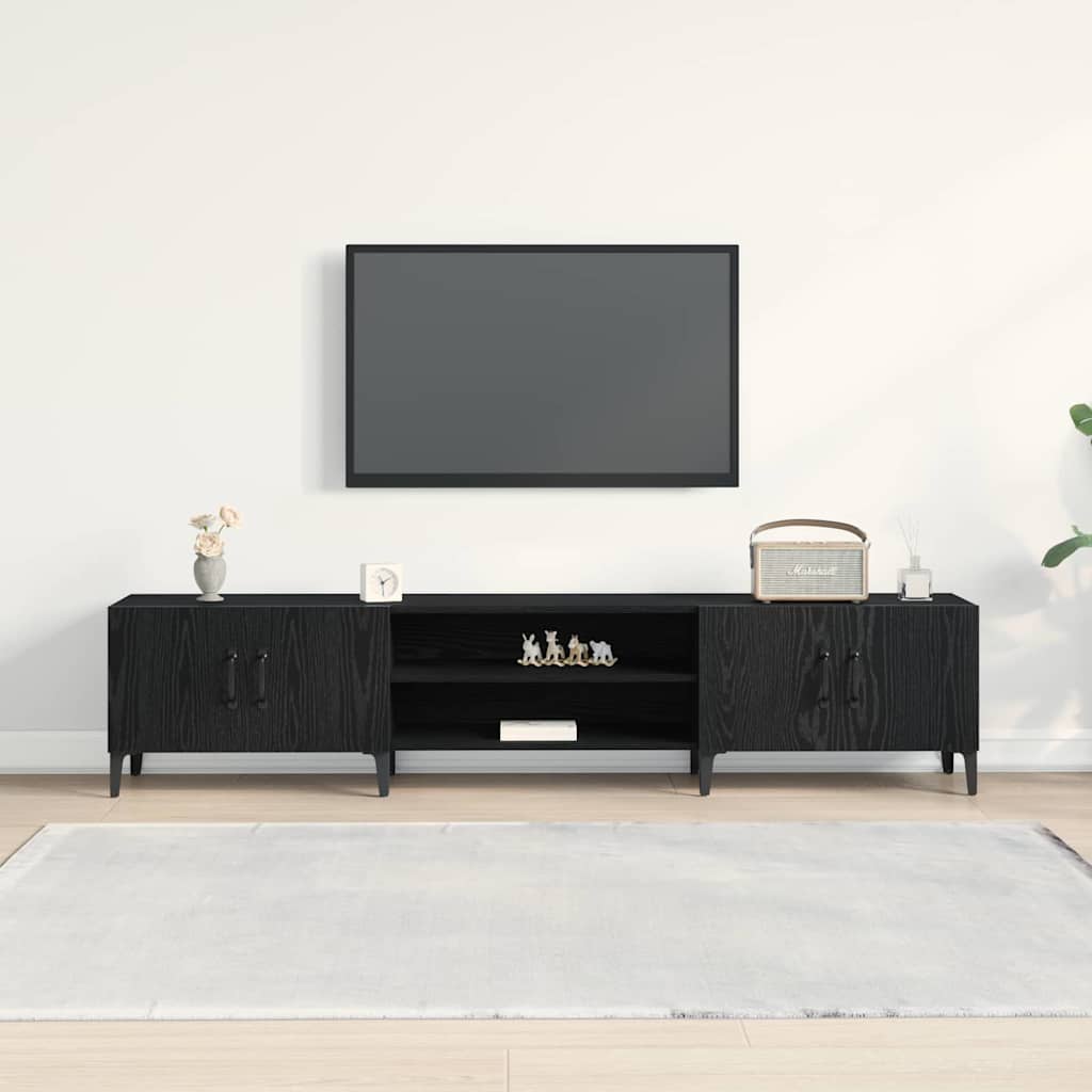 TV-Schrank Schwarze Eiche 180 x 31,5 x 40 cm Holzwerkstoff
