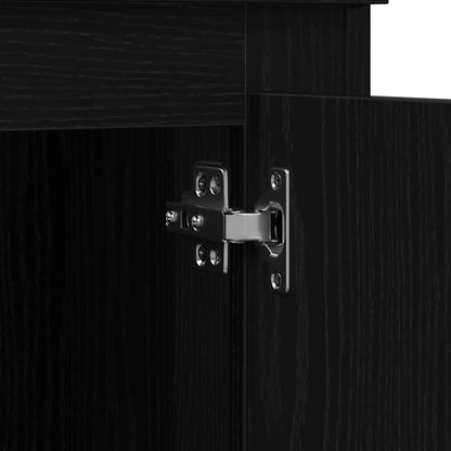 Highboard Schwarz Eichen-Optik 36 x 35.5 x 103.5 cm