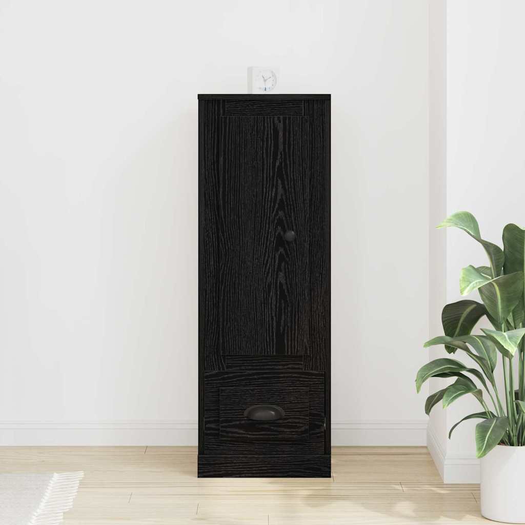 Highboard Schwarz Eichen-Optik 36 x 35.5 x 103.5 cm
