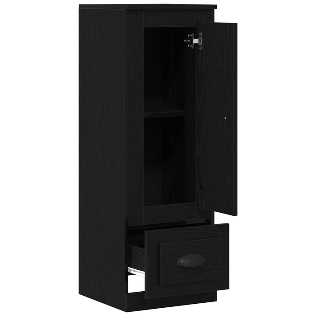 Highboard Schwarz Eichen-Optik 36 x 35.5 x 103.5 cm
