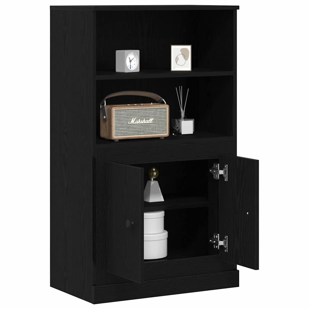 Highboard Schwarze Eiche 60 x 35.5 x 103.5 cm Holzwerkstoff