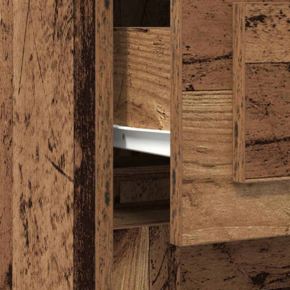 Schreibtisch mit Tür Altholz 50 x 115 x 75 cm Holzwerkstoff