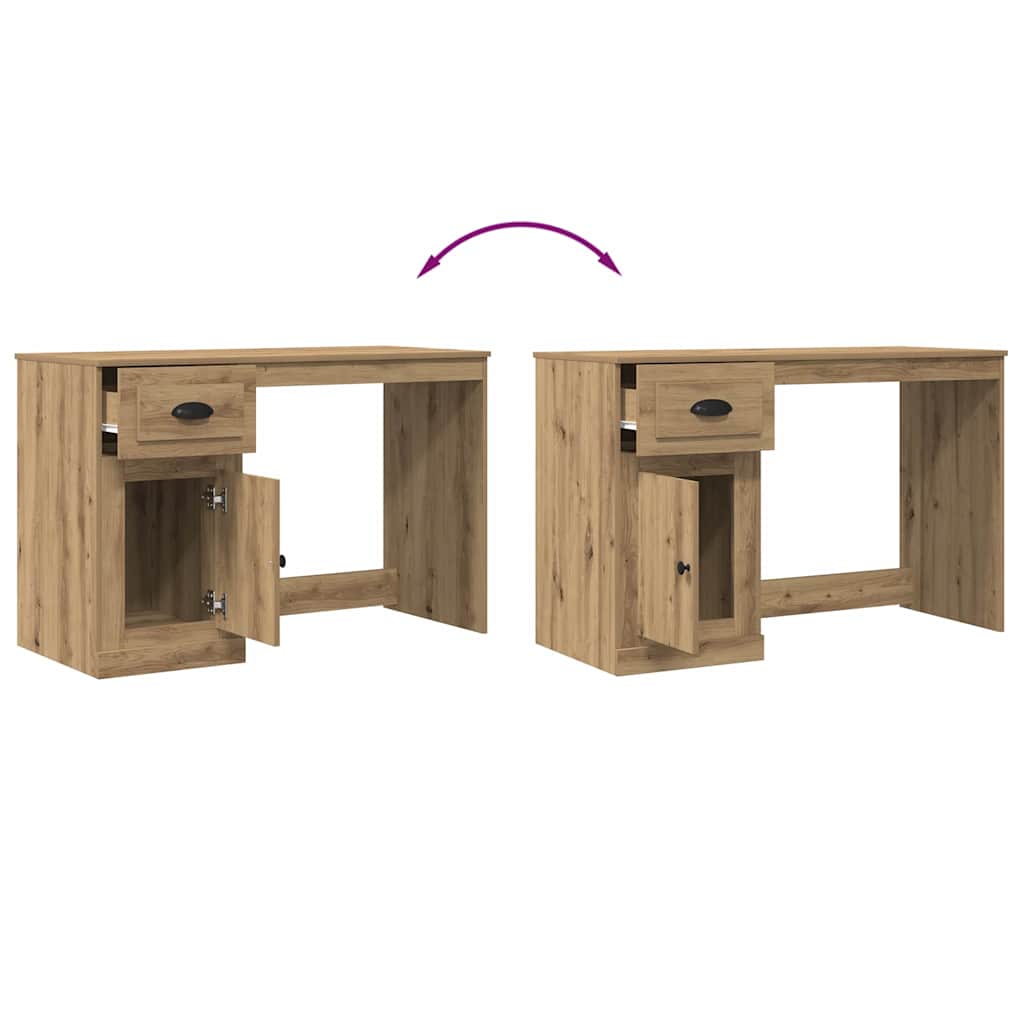 Schreibtisch Eiche handwerklich 50 x 115 x 75 cm Holzwerkstoff