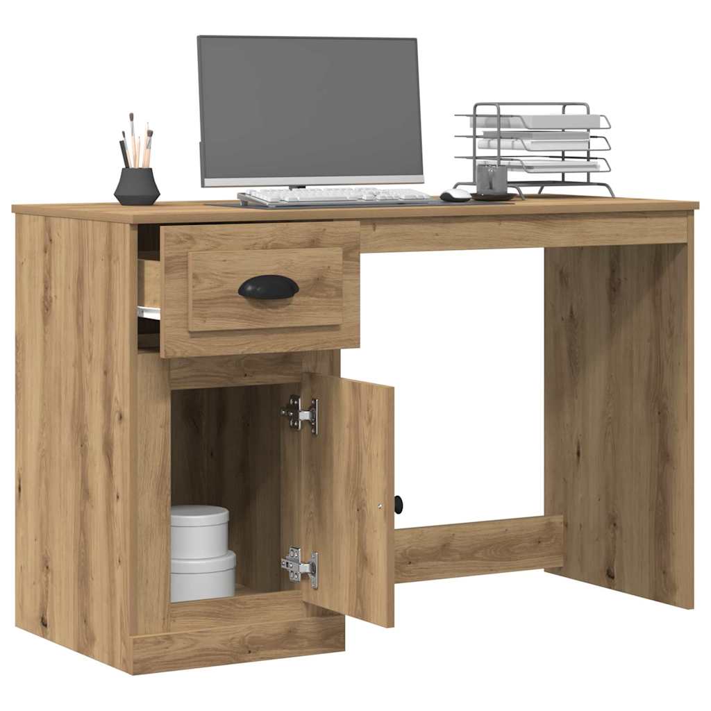 Schreibtisch Eiche handwerklich 50 x 115 x 75 cm Holzwerkstoff
