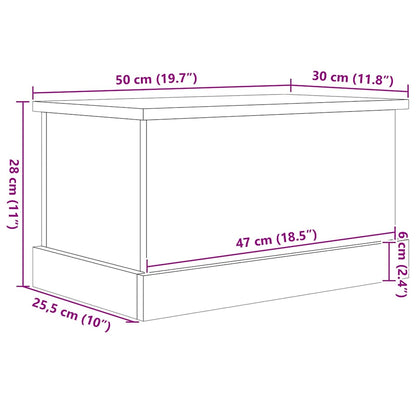 Aufbewahrungsbox Schwarze Eiche 50 x 30 x 28 cm Holzwerkstoff