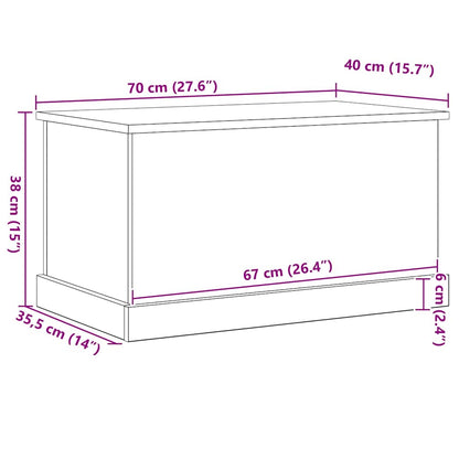Aufbewahrungsbox Schwarze Eiche 70 x 40 x 28 cm Holzwerkstoff