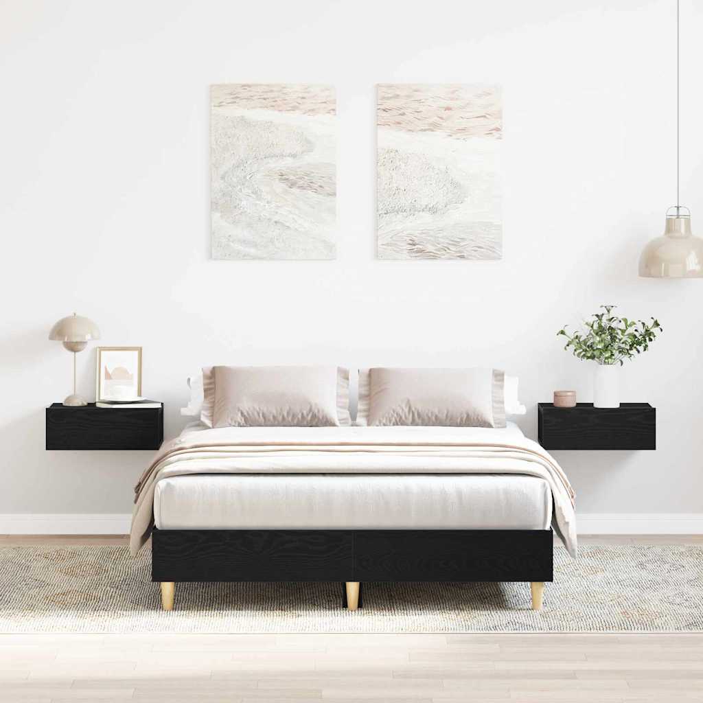 Bettgestell Schwarze Eiche 120 x 190 cm Holzwerkstoff