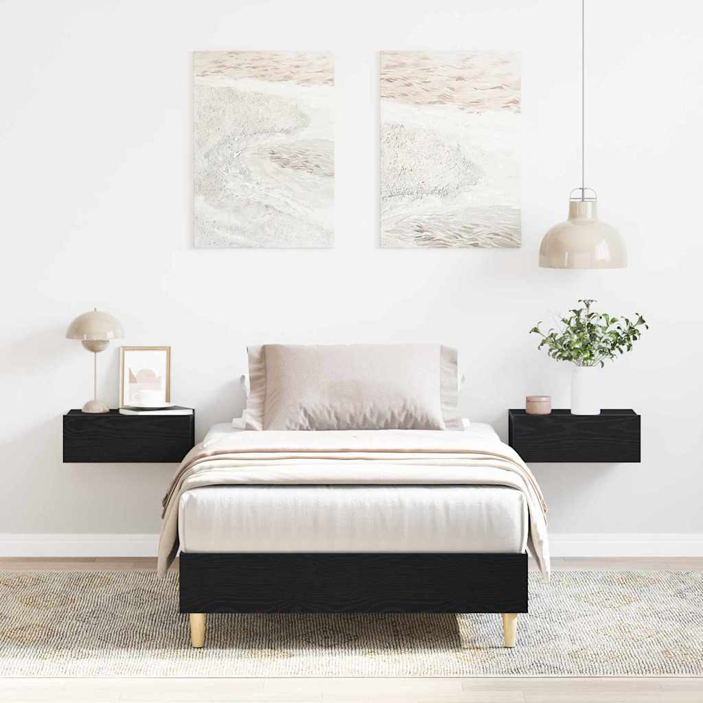 Bettgestell Schwarze Eiche 90 x 190 cm Holzwerkstoff