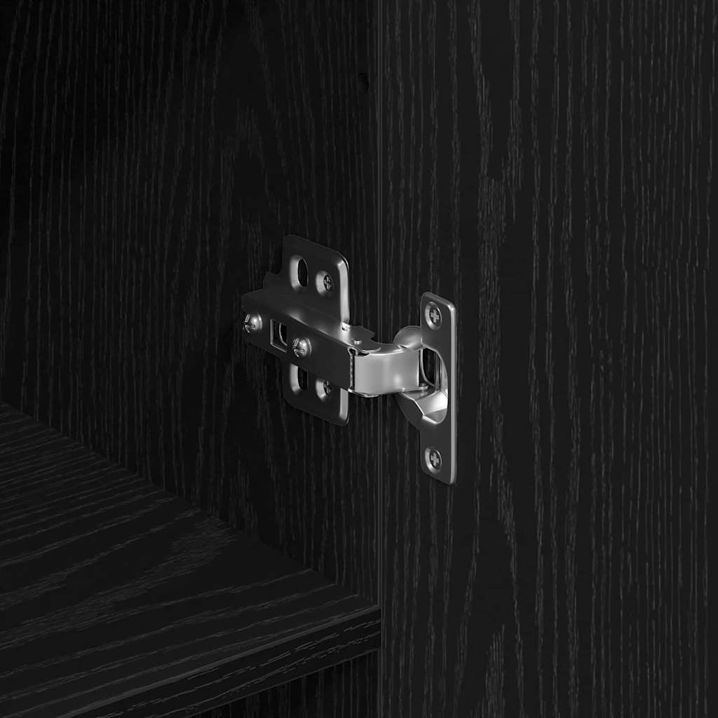 Sideboard Schwarz Eichen-Optik 69,5 x 34 x 90 cm Holzwerkstoff