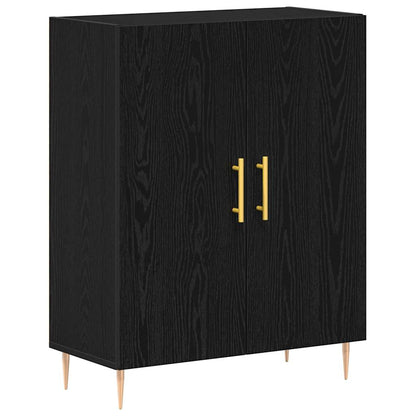 Sideboard Schwarz Eichen-Optik 69,5 x 34 x 90 cm Holzwerkstoff