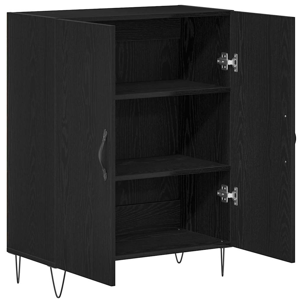Sideboard Schwarze Eiche 69.5 x 34 x 90 cm Holzwerkstoff