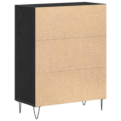 Sideboard Schwarze Eiche 69.5 x 34 x 90 cm Holzwerkstoff