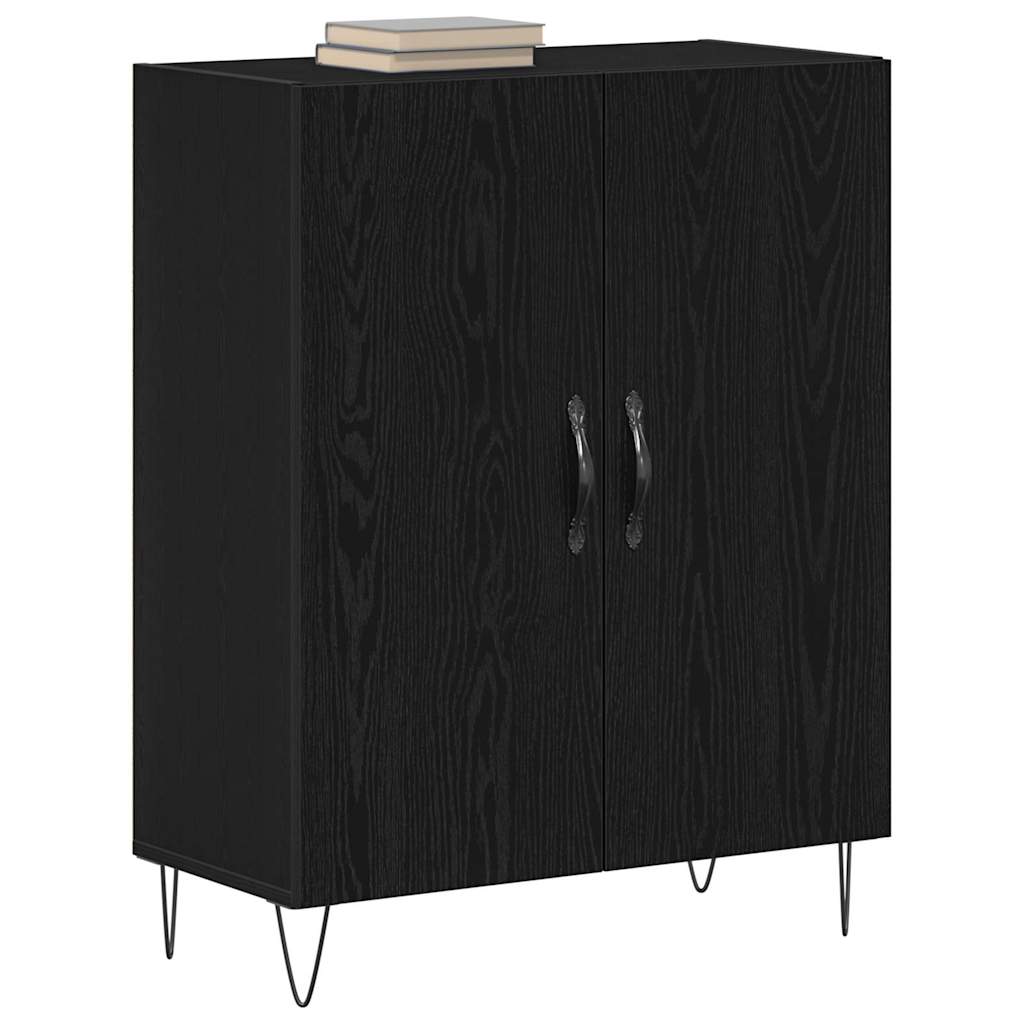 Sideboard Schwarze Eiche 69.5 x 34 x 90 cm Holzwerkstoff