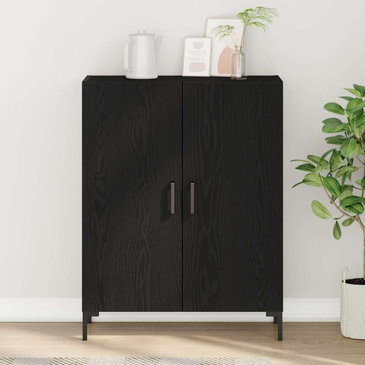 Sideboard Schwarze Eiche 69.5 x 34 x 90 cm Holzwerkstoff
