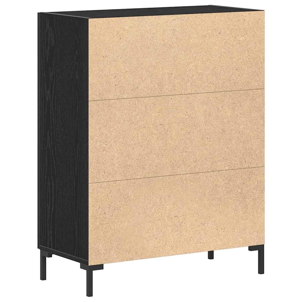 Sideboard Schwarze Eiche 69.5 x 34 x 90 cm Holzwerkstoff