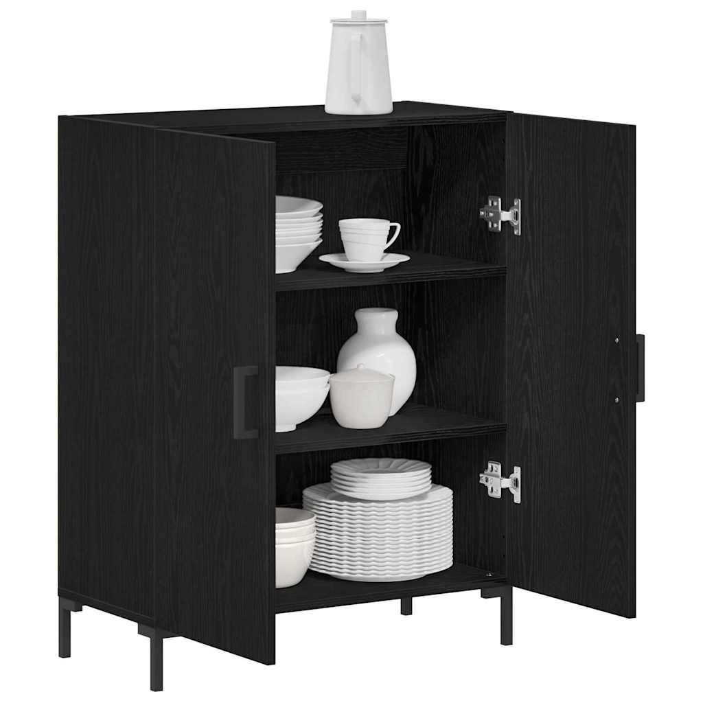 Sideboard Schwarze Eiche 69.5 x 34 x 90 cm Holzwerkstoff