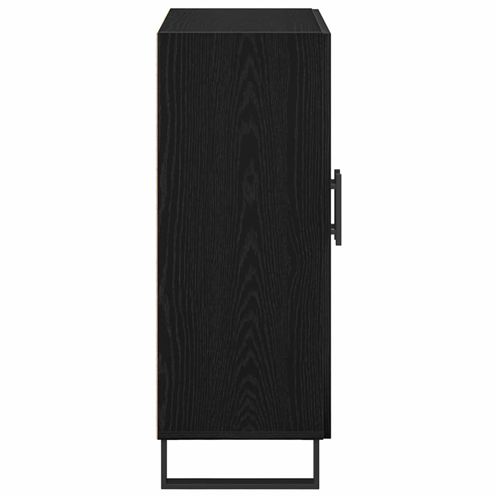 Sideboard Schwarze Eiche 69.5 x 34 x 90 cm Holzwerkstoff