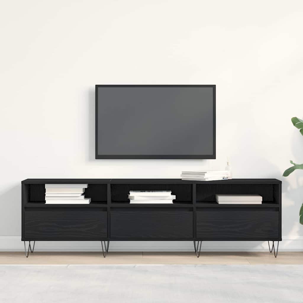 TV-Schränk Schwarze Eiche 150 x 30 x 44.5 cm Holzwerkstoff