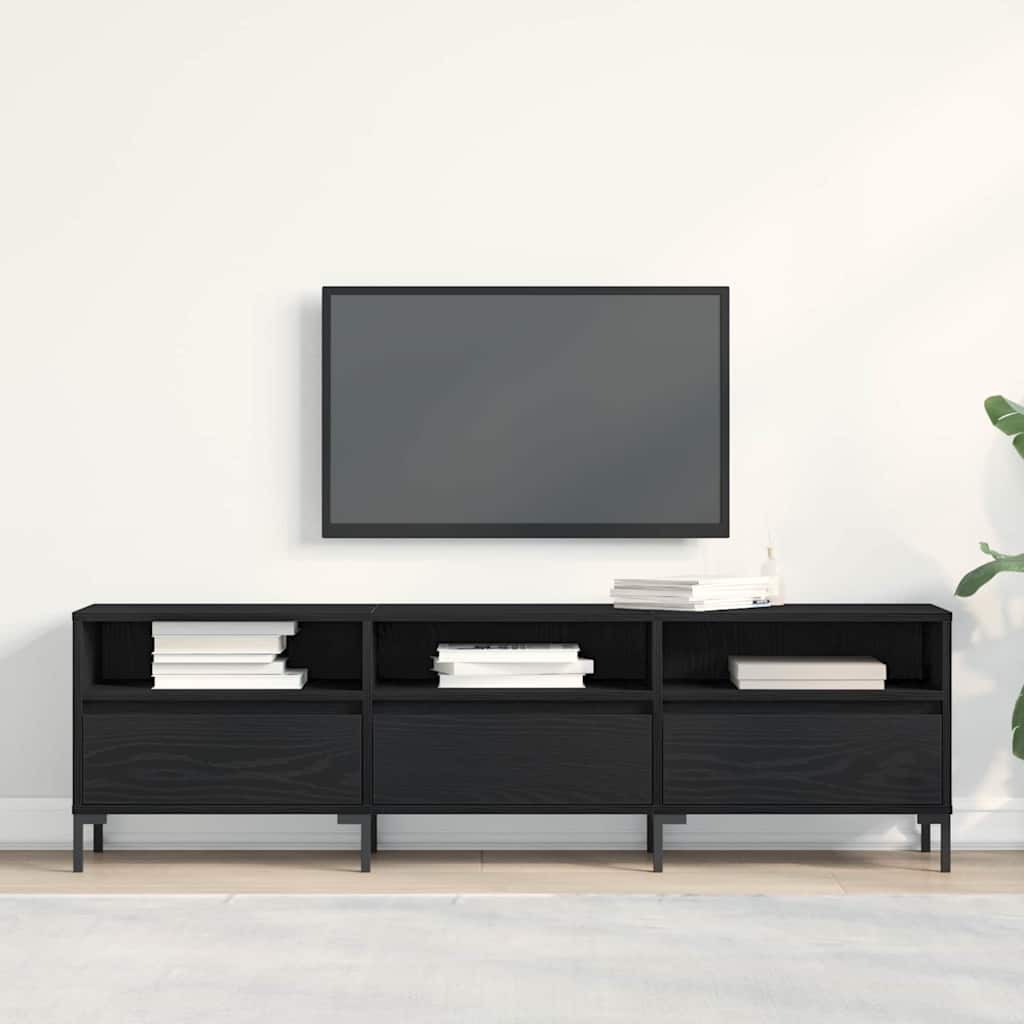 TV-Schränk Schwarze Eiche 150 x 30 x 44.5 cm Holzwerkstoff