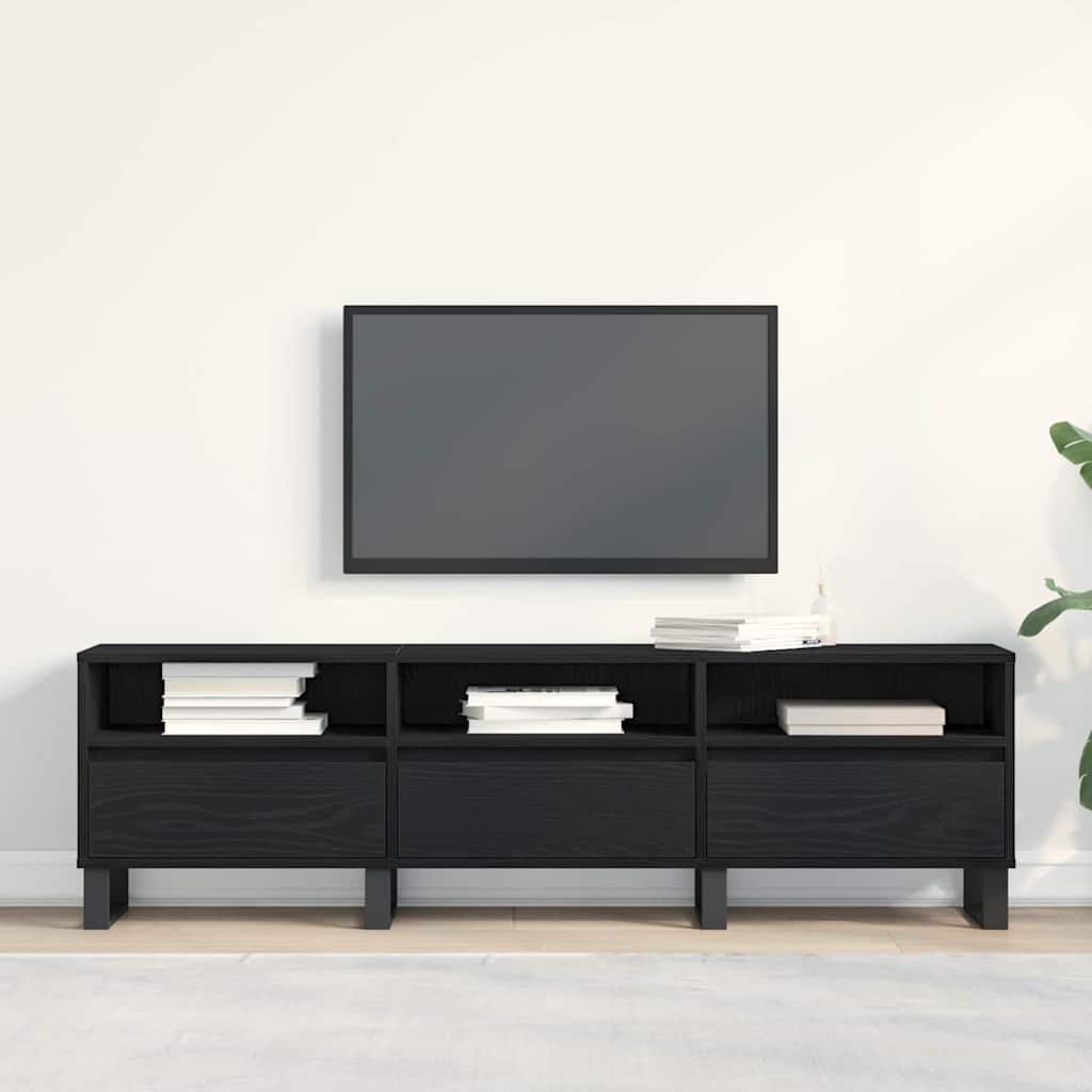 TV-Schränk Schwarze Eiche 150 x 30 x 44.5 cm Holzwerkstoff