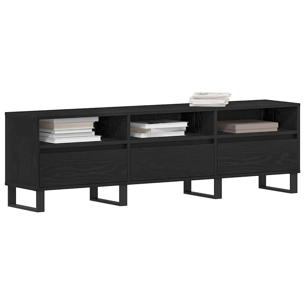 TV-Schränk Schwarze Eiche 150 x 30 x 44.5 cm Holzwerkstoff