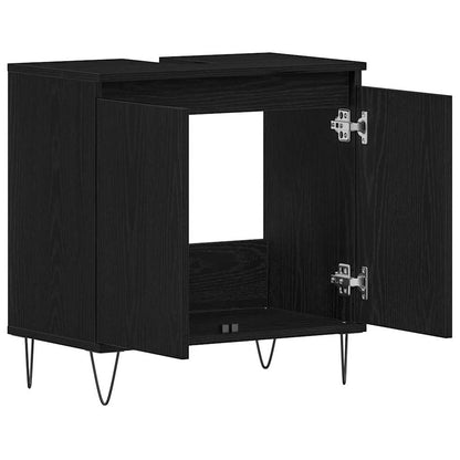 Waschtisch Schwarz Eichen-Optik 58 x 33 x 60 cm Holzwerkstoff