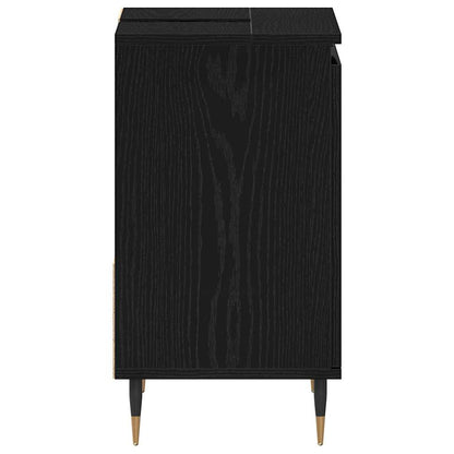 Badezimmer Schrank Schwarze Eiche 65 x 33 x 60 cm Holzwerkstoff