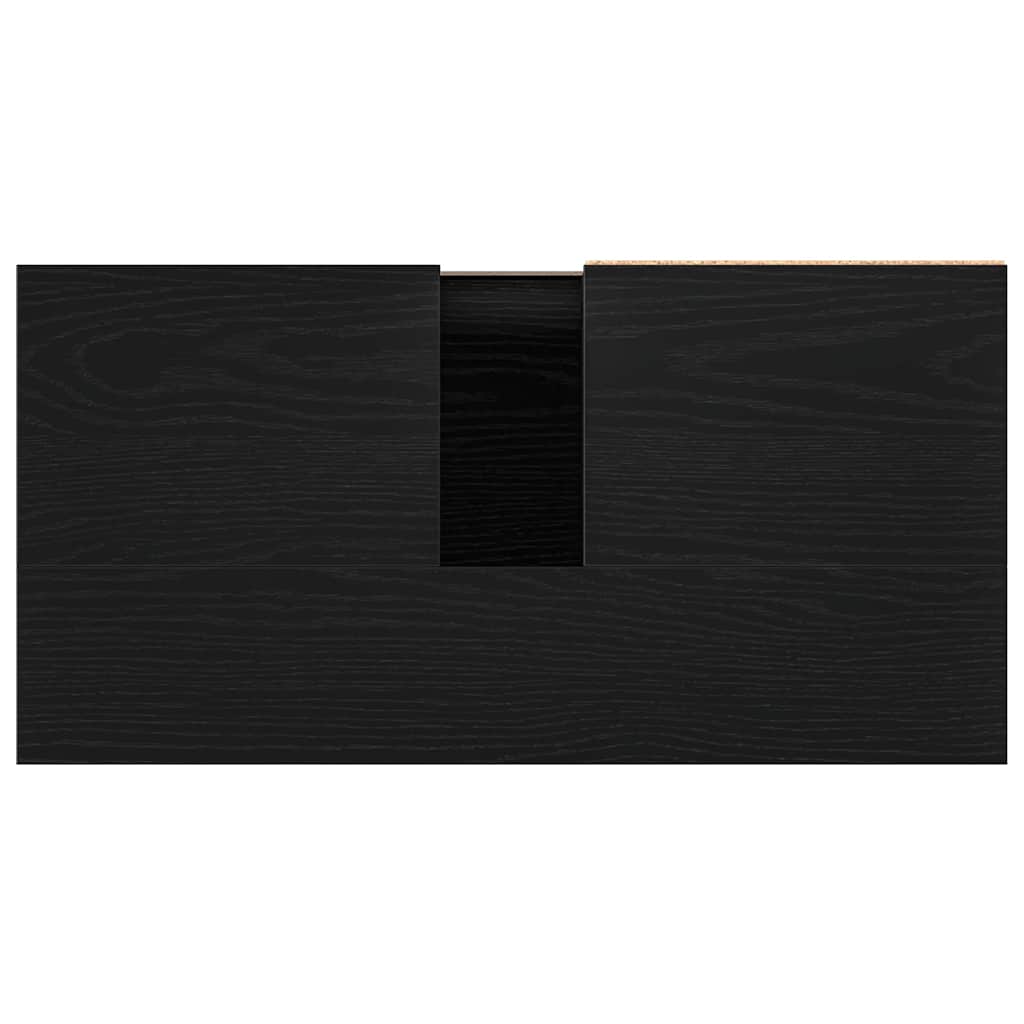 Badezimmerschrank mit Tür Schwarz Eichen-Optik 65 x 33 x 60 cm