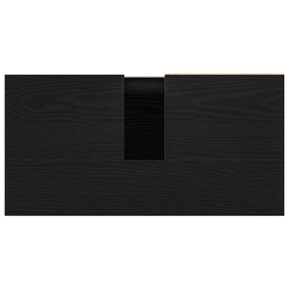 Badezimmerschrank mit Tür Schwarz Eichen-Optik 65 x 33 x 60 cm
