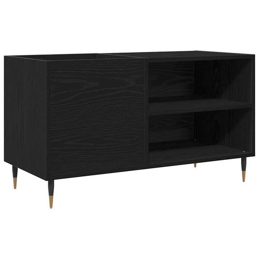Schallplattenschrank mit Regal Schwarze Eiche 85 x 38 x 48 cm