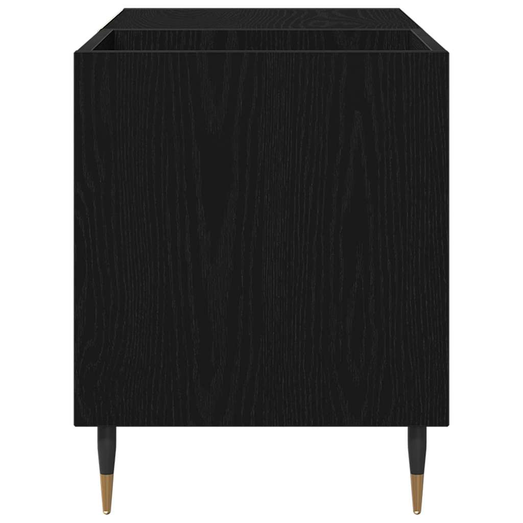 Schallplattenschrank mit Regal Schwarze Eiche 85 x 38 x 48 cm