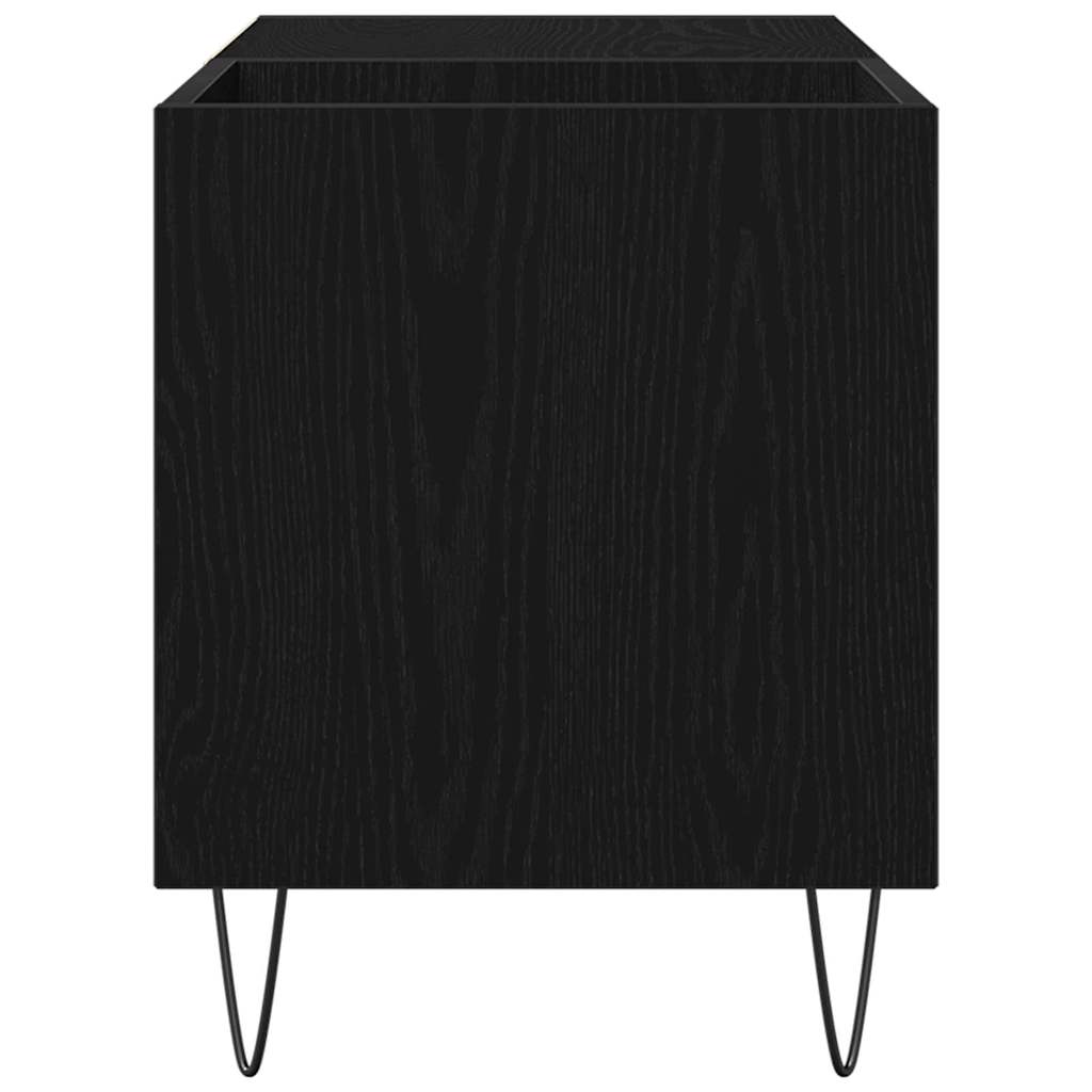 Schallplattenschrank mit Regal Schwarze Eiche 85 x 38 x 48 cm
